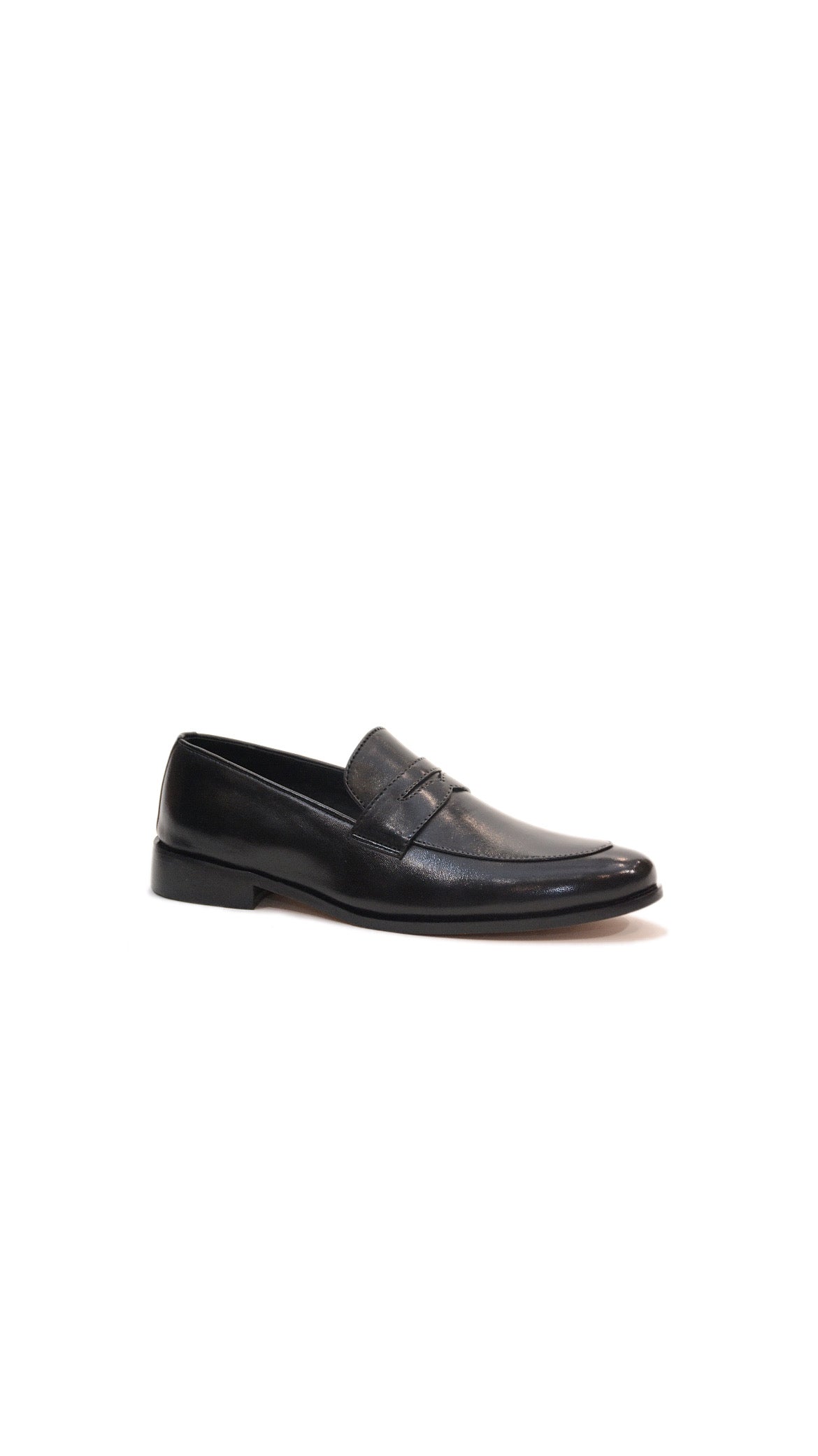 Classic Black Leather Penny Loafers