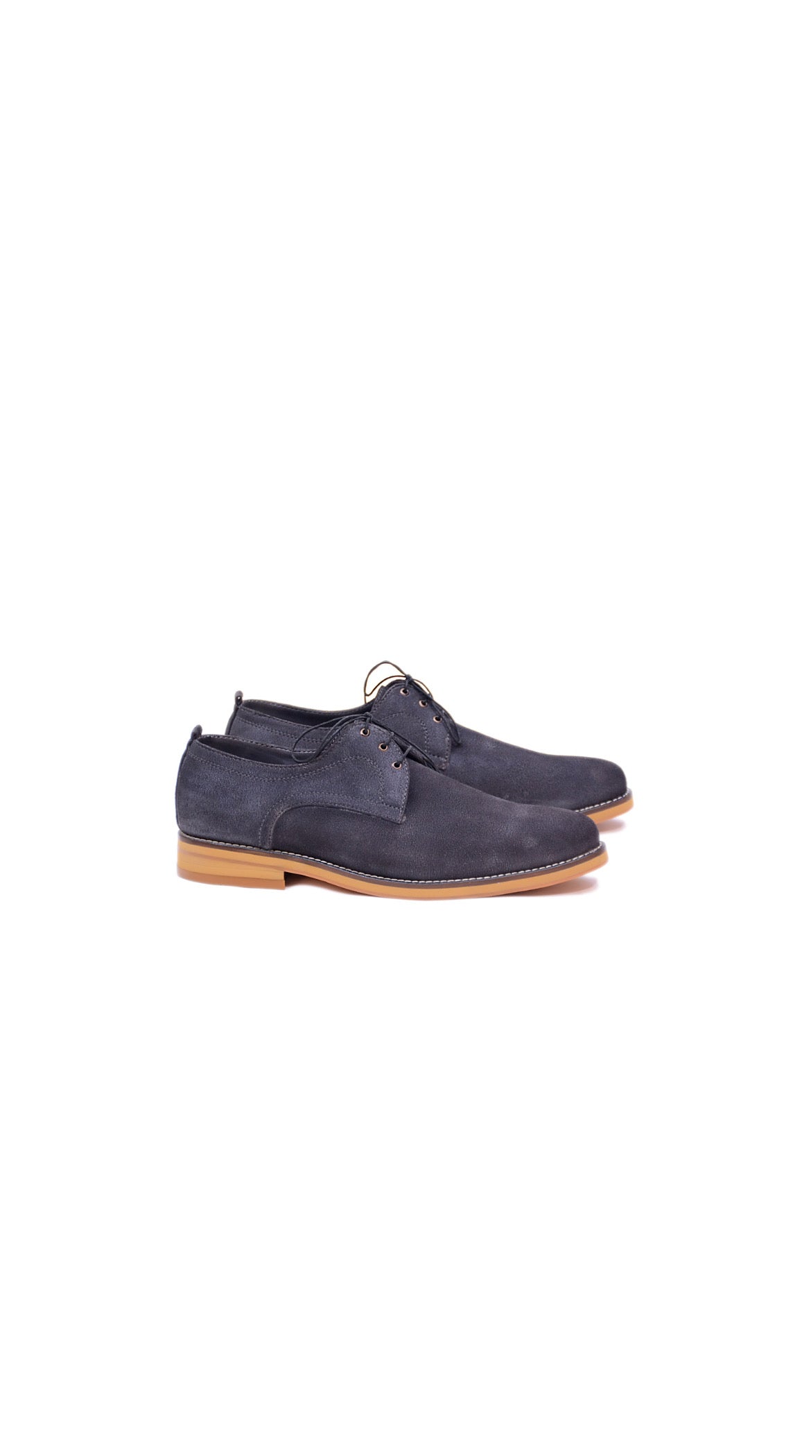 Navy-Grey Suede Derby