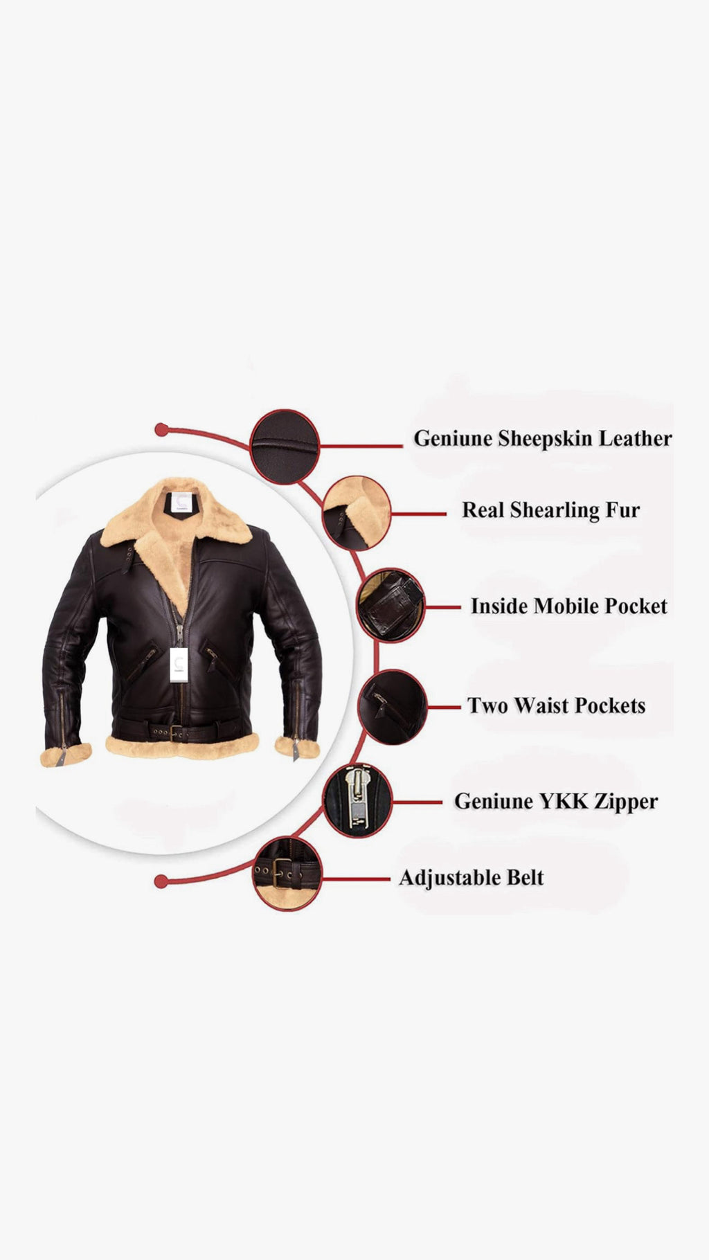 Summit Luxe Shearling Aviator B3 Bomber Jacket