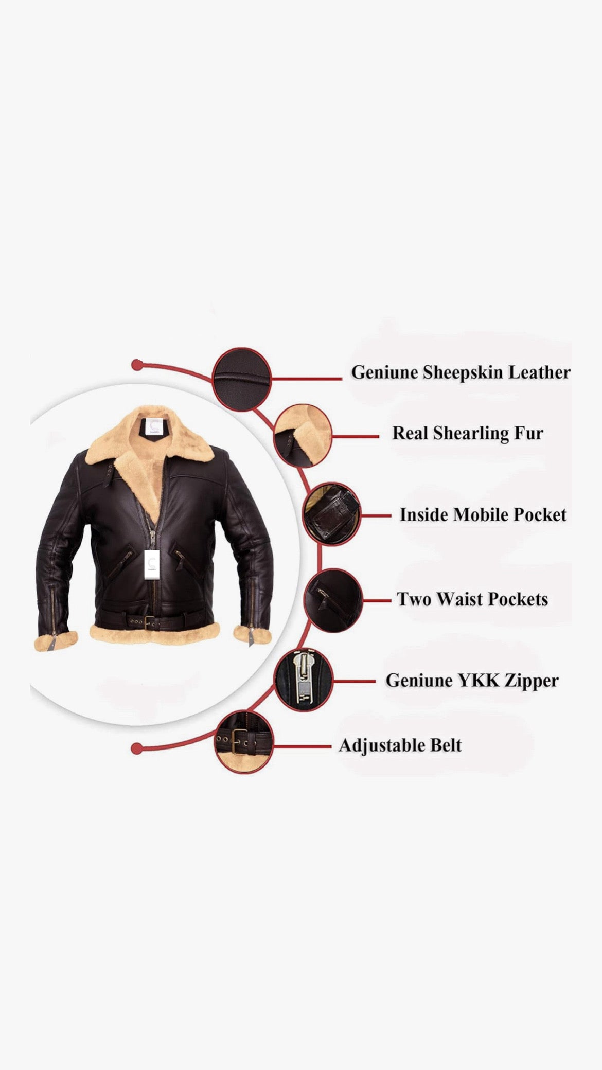 Summit Luxe Shearling Aviator B3 Bomber Jacket