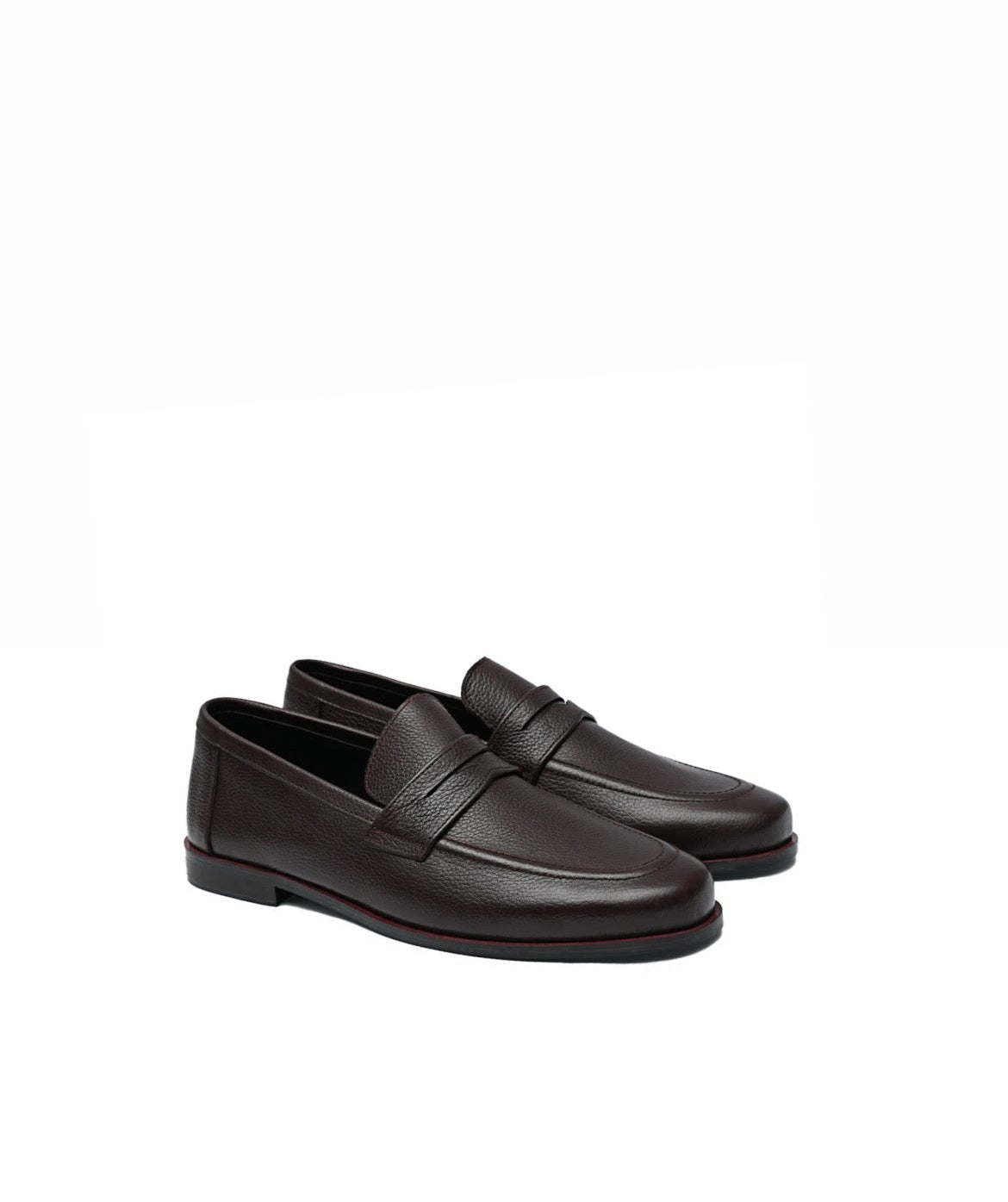 Brown Leather Penny Loafers