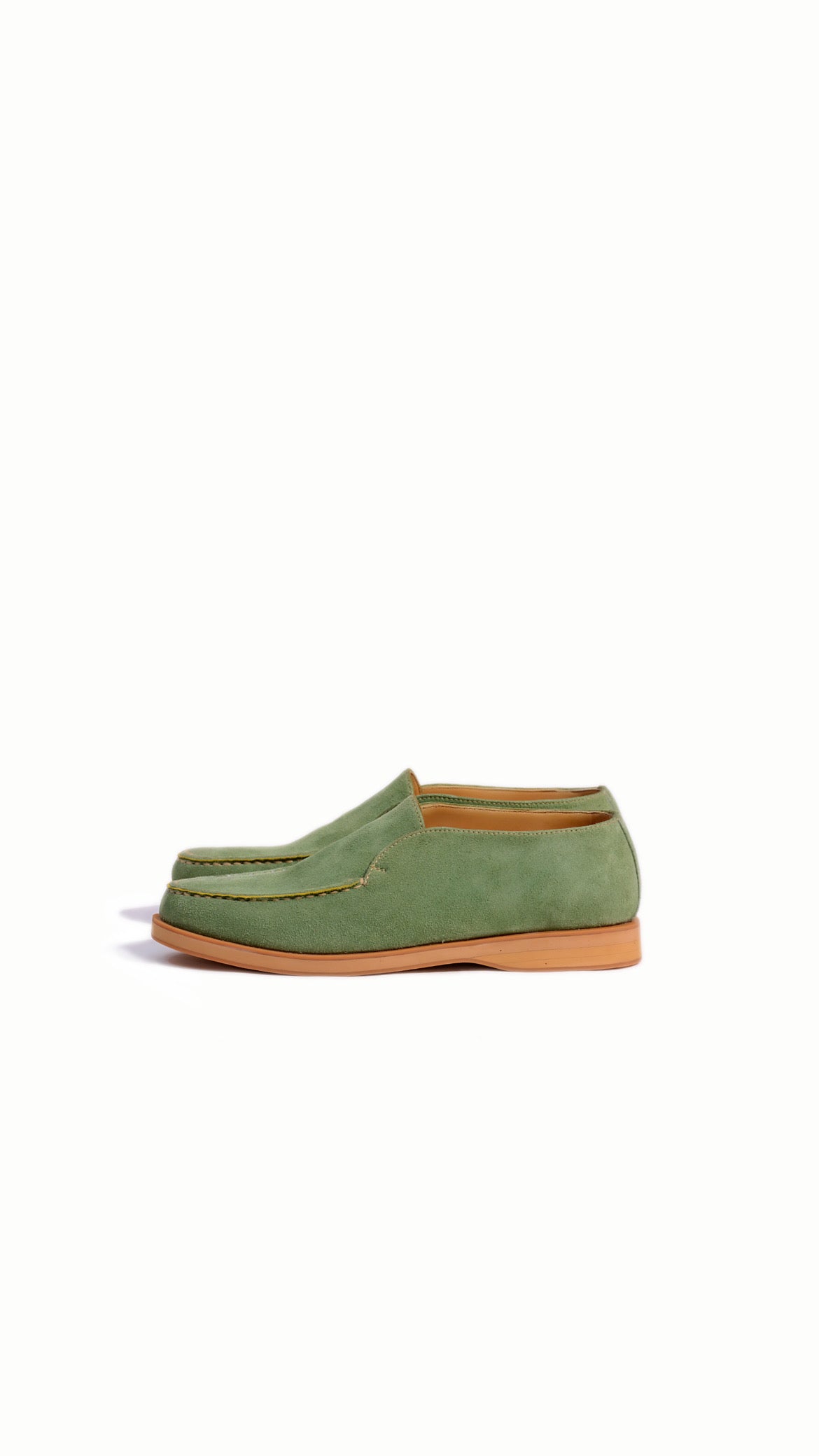 Green Suede Loafers