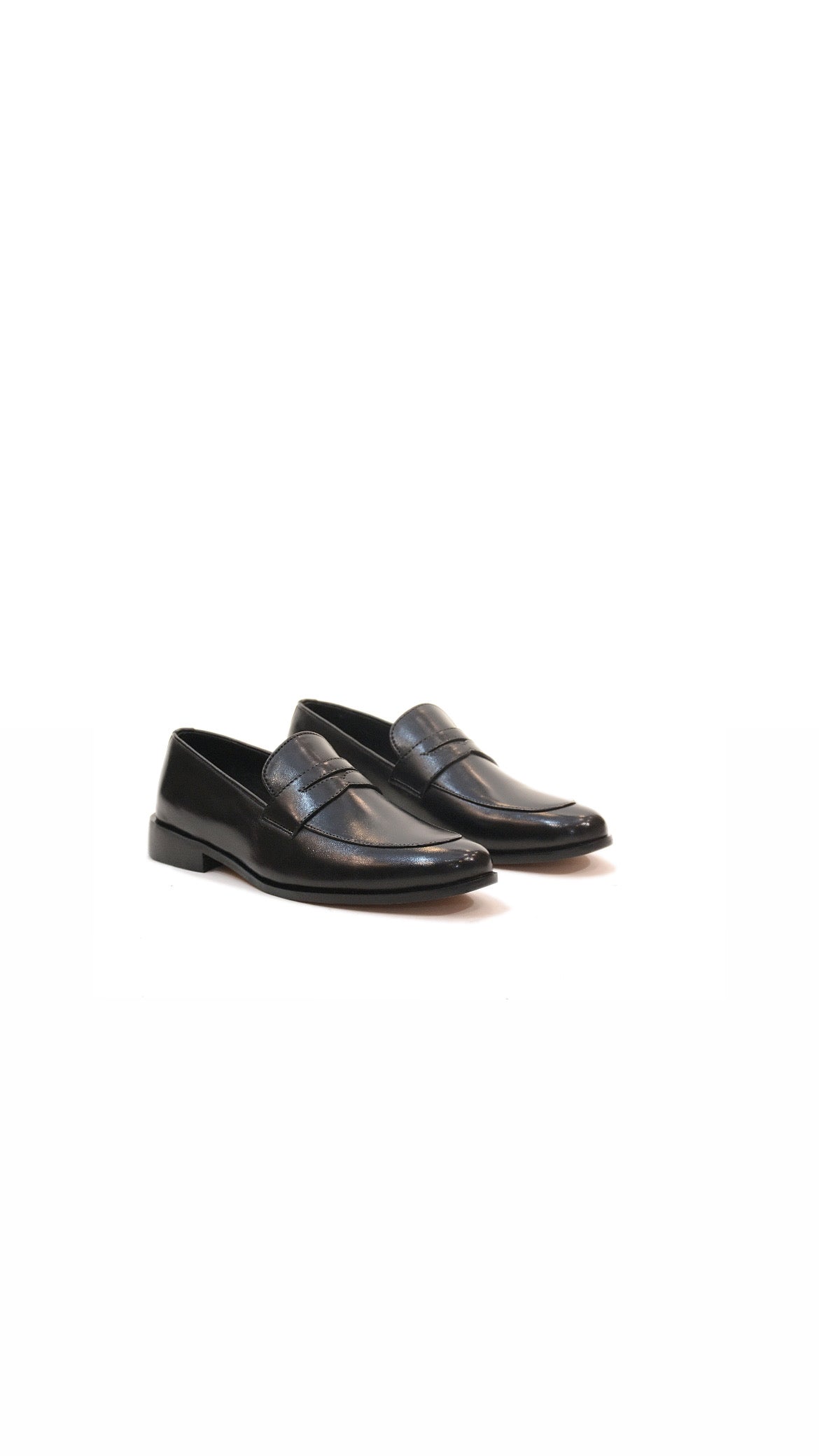 Classic Black Leather Penny Loafers