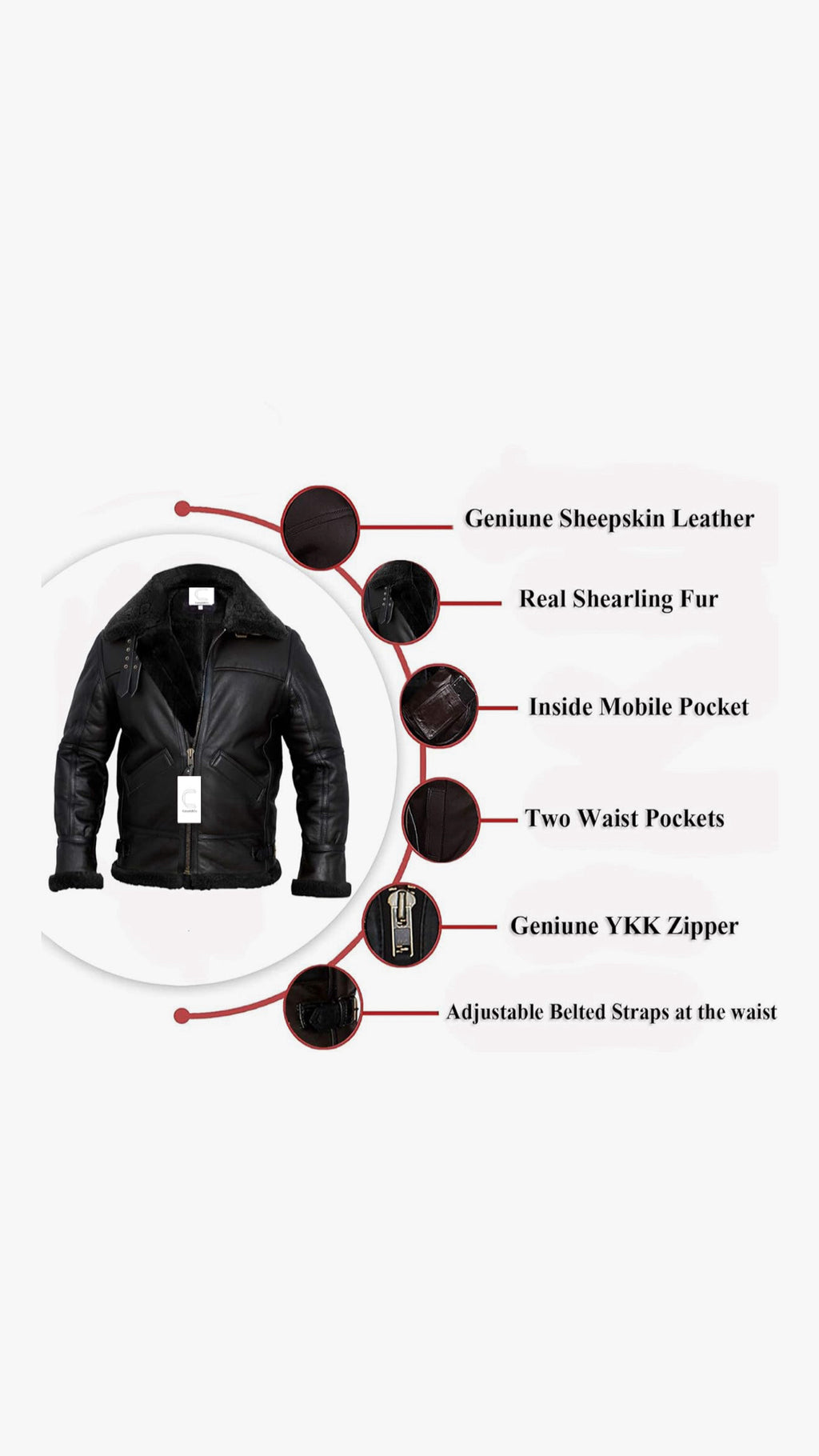 Midnight Aero Shearling Aviator B3 Bomber Jacket