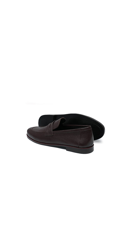 Brown Leather Penny Loafers