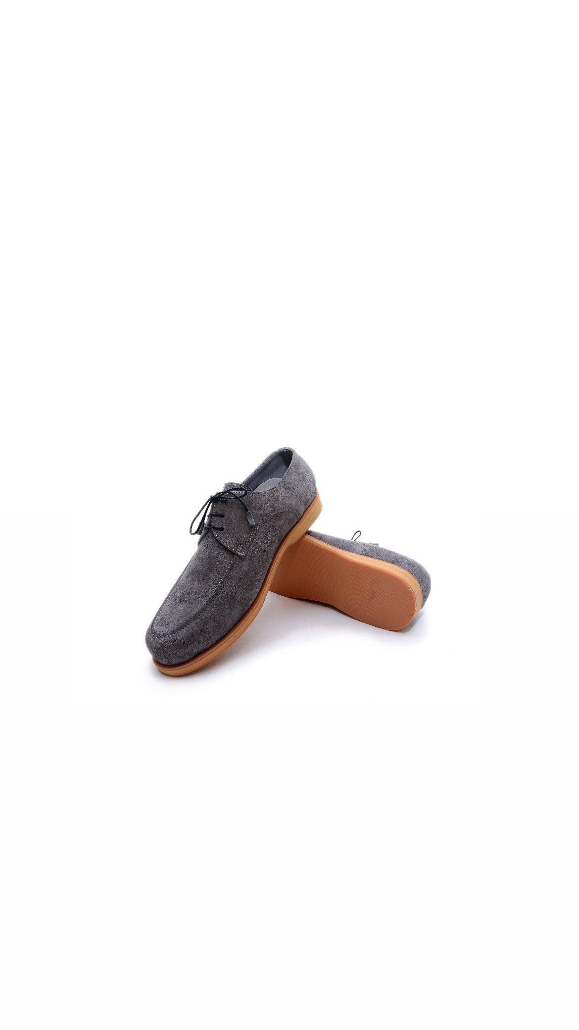 Grey Suede Derby Shoes