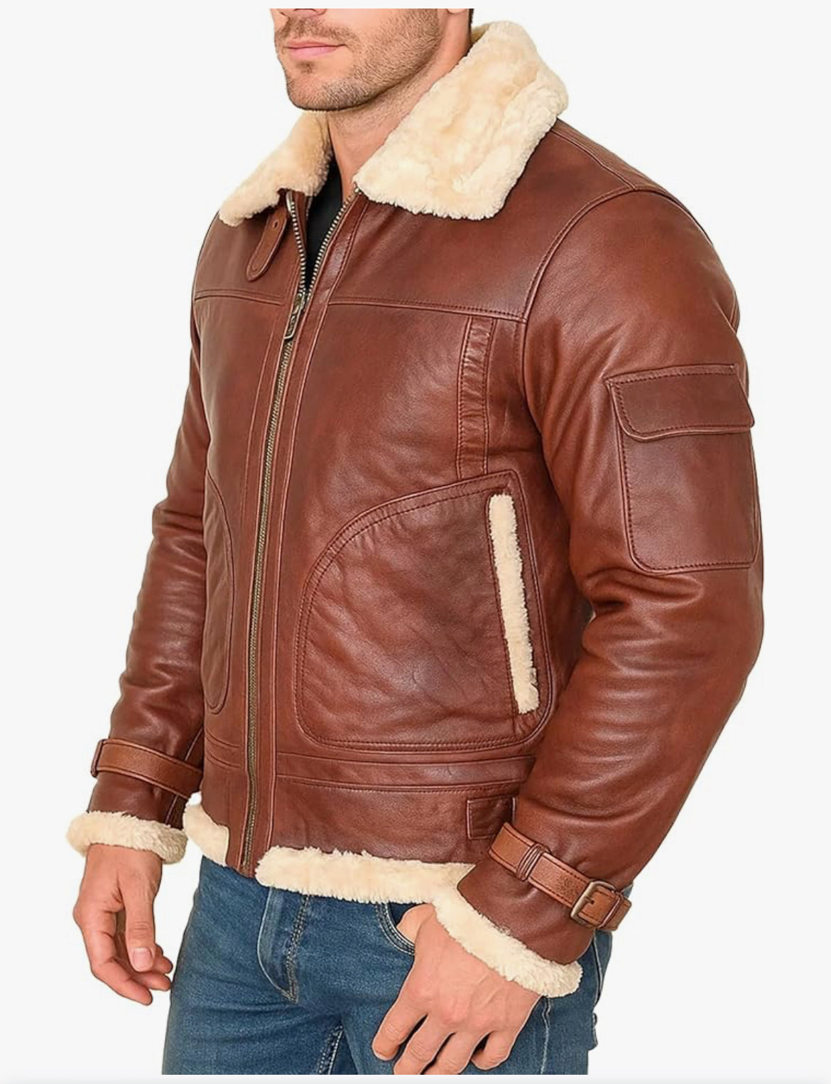 Vintage Shearling Pilot Jacket