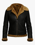 Amber Shearling Aviator female jacket.