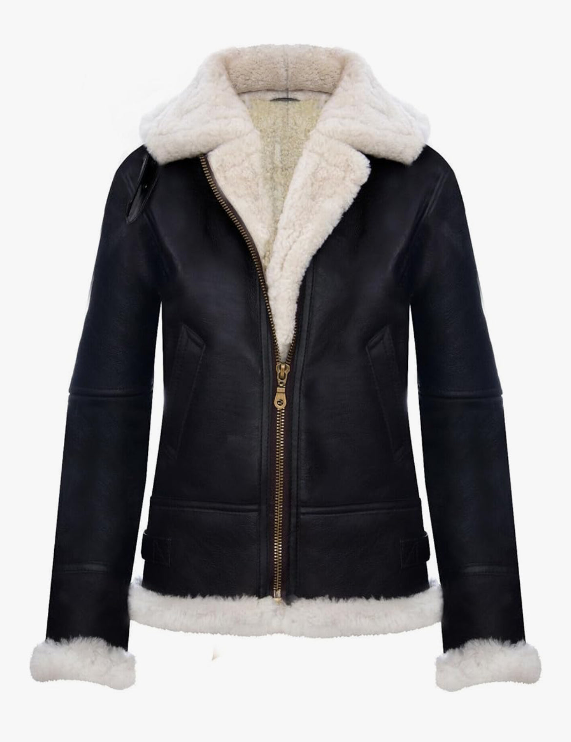 Snowfall Shearling Aviator Jacket – Women