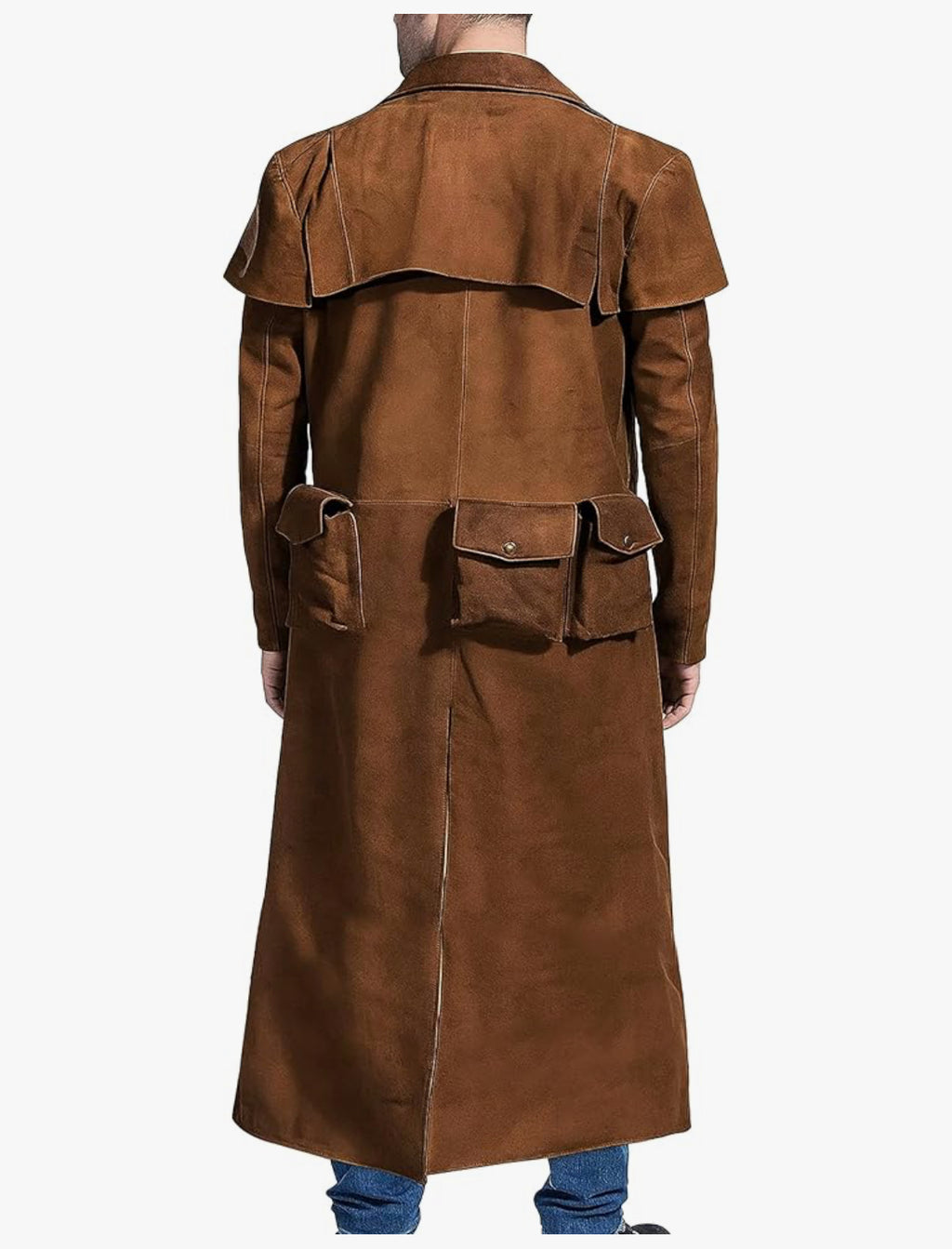 Savannah Long Suede Trench Coat