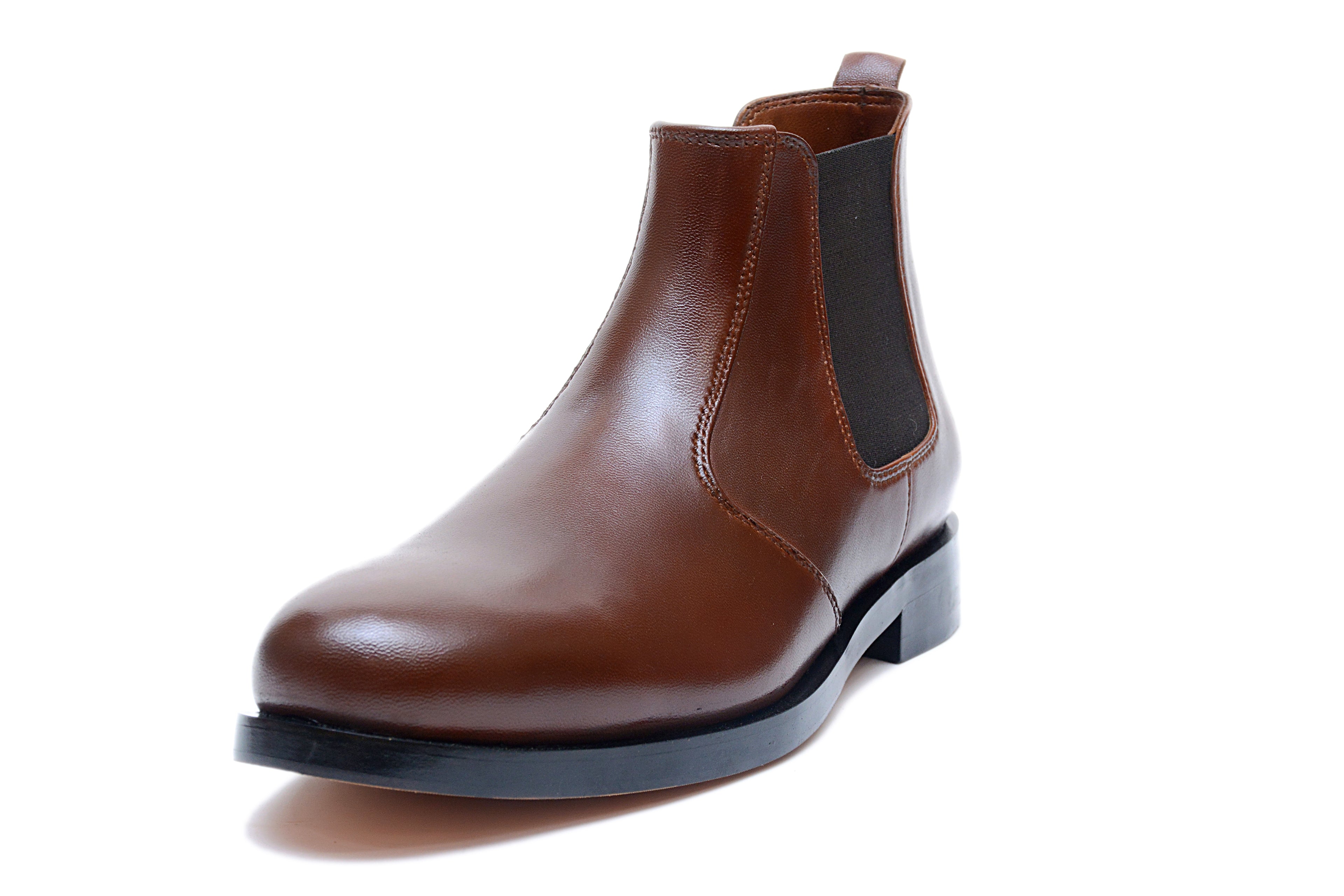 Classic Brown Leather Chelsea Boots