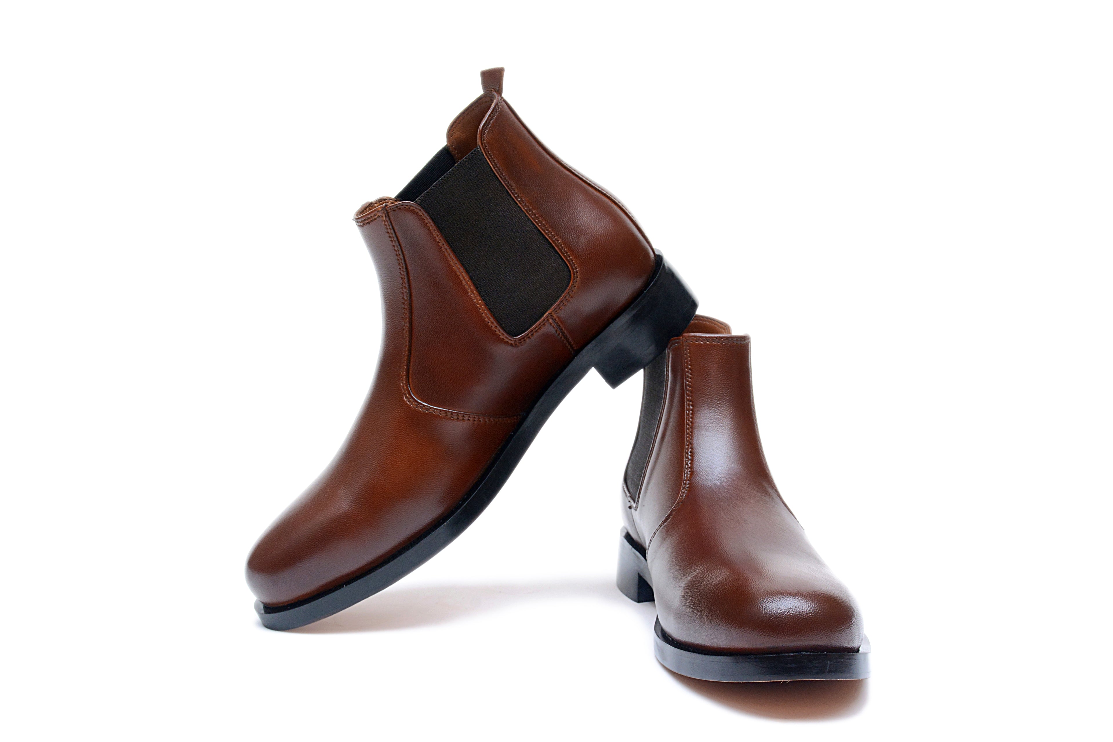 Classic Brown Leather Chelsea Boots