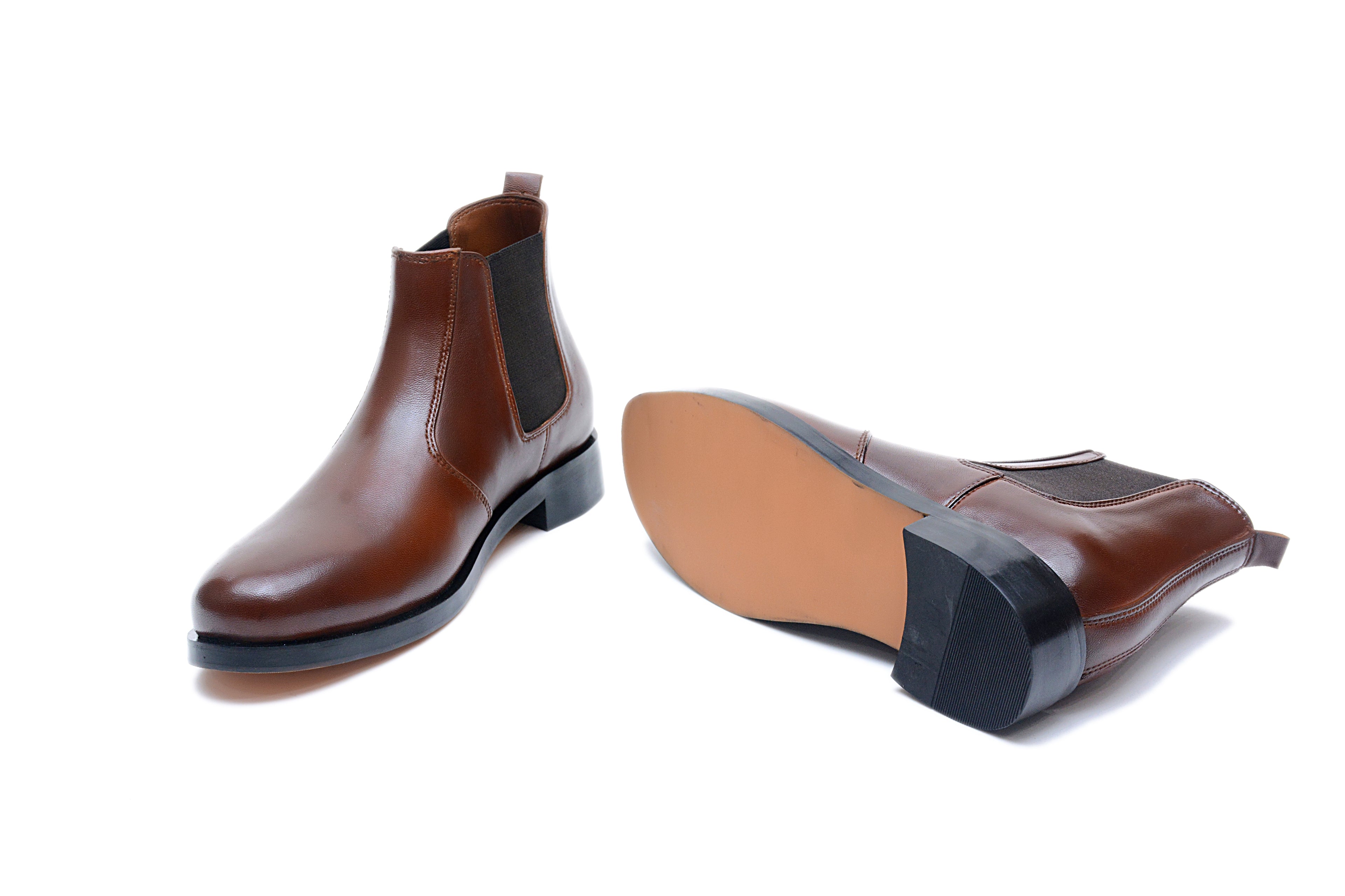 Classic Brown Leather Chelsea Boots